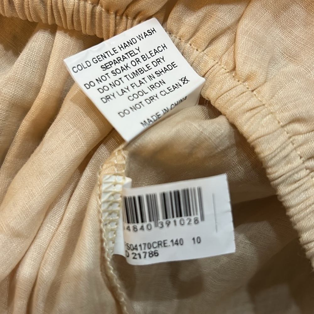DISSH Iggy Butter Frill Long Sleeve Ramie Top Size 6 - Picture 7 of 9